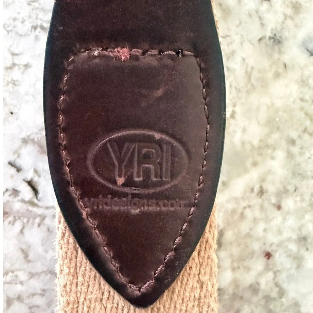 YRI Designs The Legends at Parris Island Golf Belt USMC Navy Tan Leather Size 36